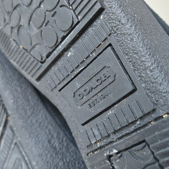 Coach Tullip Signature Print Suede Black Leather Fleece Winter Boots Womens 7 B - Picture 16 of 16